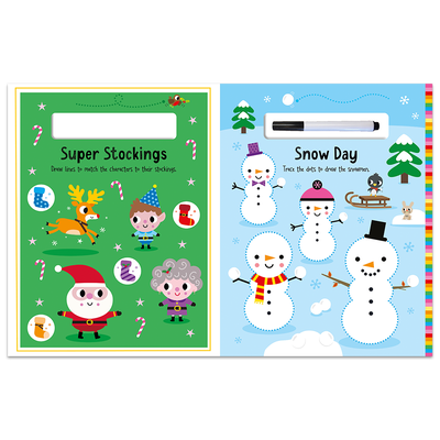 Festive Fun: A Play-and-Wipe Activity Book image number 3