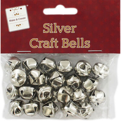 Silver Craft Bells: Pack of 30 image number 1