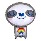 19 Inch Rainbow Sloth Junior Shape Helium Balloon image number 1