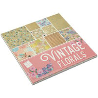 Vintage Florals Design Pad: 6" x 6"