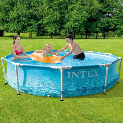 Intex Beachside Metal Frame Swimming Pool From 0.10 GBP | The Works