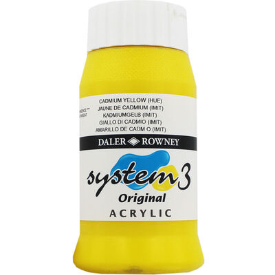 Daler Rowney System 3 Acrylic Paint - Cadmium Yellow Hue image number 1
