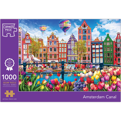 Amsterdam Canal 1000 Piece Jigsaw Puzzle image number 1