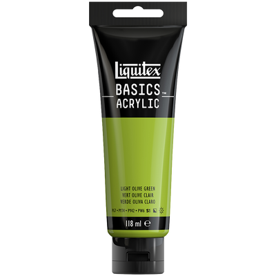 Liquitex Basics Acrylic Light Olive Green: 118ml image number 1