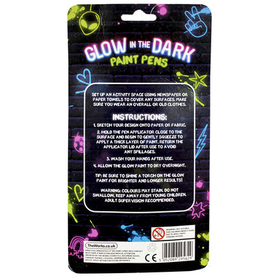 Glow in the Dark Paint Pens: Pack of 3 image number 2