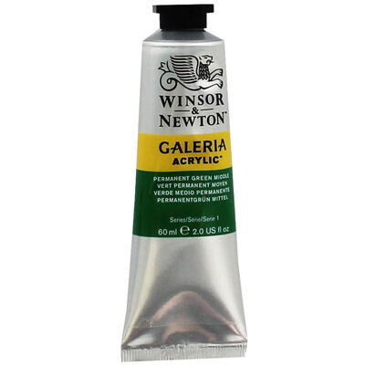 Winsor & Newton Galeria Acrylic Paint: Permanent Green Middle 60ml image number 1