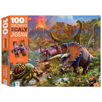 Dinosaur Island 100 Piece Scaly Jigsaw Puzzle image number 1