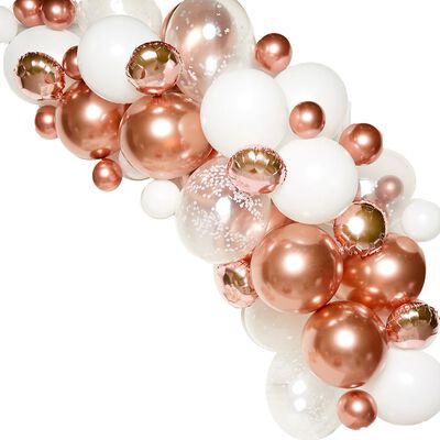 Rose Gold Balloon Arch Garland image number 1