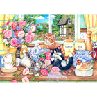Tea Time Cats 500 Piece Jigsaw Puzzle image number 2