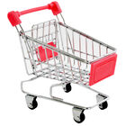Mini Shopping Trolley Desk Tidy - Pink image number 1