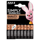 Duracell Simply AAA Batteries - Pack of 8 image number 1