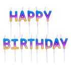 Rainbow Ombre Happy Birthday Candles image number 2