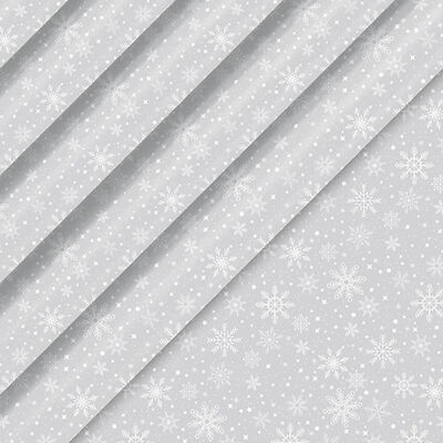 Christmas Silver Snowflake Gift Wrap 3m: Bundle of 5 image number 1