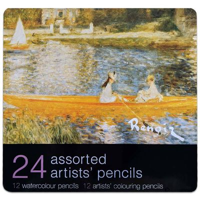 24 Assorted Artist Pencils: Renoir, The Skiff image number 1