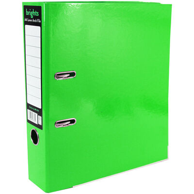 Bright Green A4 Lever Arch File image number 1