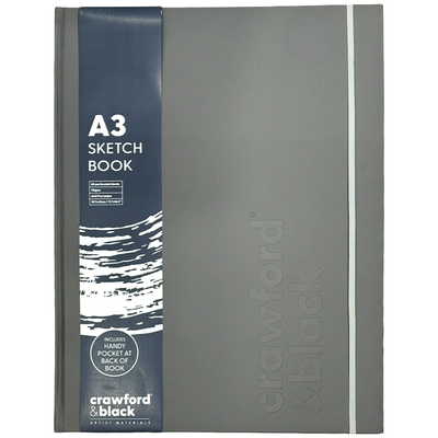 Crawford & Black Casebound Sketchbook A3 Black/Grey: Assorted image number 3