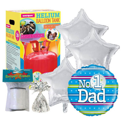 Father's Day No.1 Dad Balloon & Unique Helium Canister Bundle image number 1