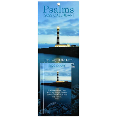 Psalms 2022 Slim Calendar and Diary Set image number 1