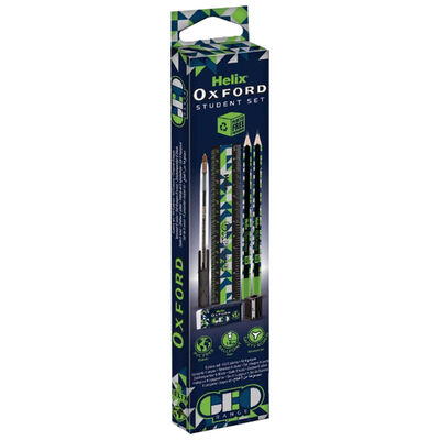 Helix Oxford Geo Student Stationery Set: Green image number 1