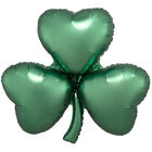 29 Inch Satin Emerald Shamrock Super Shape Helium Balloon image number 1