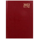 A5 Red 2022 Day a Page Diary image number 1