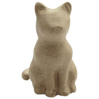 Decopatch Papier Mache Figure: Sitting Cat