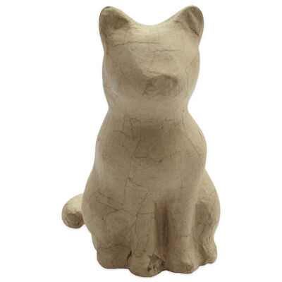 Decopatch Papier Mache Figure: Sitting Cat image number 1