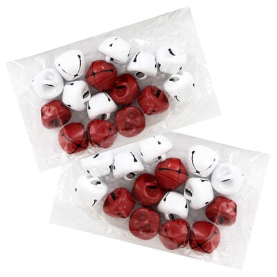 Red and White Jingle Bells: Pack of 30 image number 1