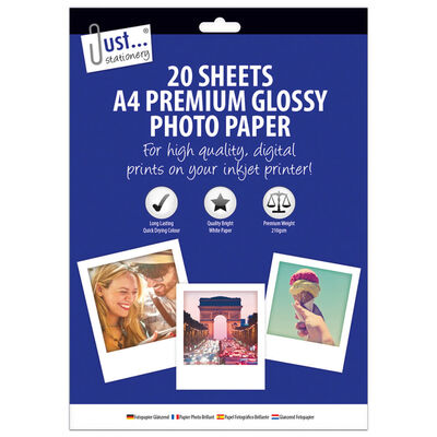 A4 Premium Glossy Photo Paper: 20 Sheets image number 1
