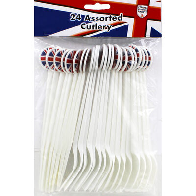 Union Jack Assorted Cutlery - 24 Pack image number 1