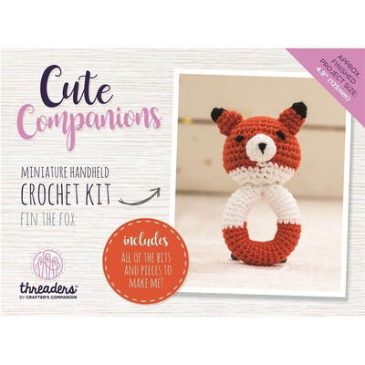 Cute Companions Miniature Handheld Crochet Kit - Fin the Fox image number 4