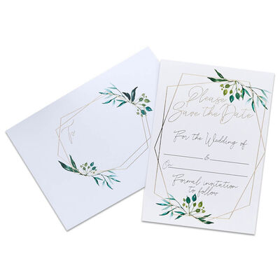 Gold Geometric Wedding Invites Bundle image number 4