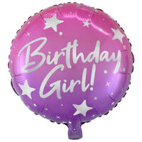 18 Inch Birthday Girl Helium Balloon