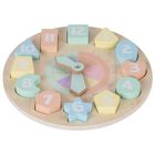 PlayWorks Wooden Number and Shape Puzzles with Clock Bundle image number 2