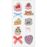 Patisserie 3D Toppers Stickers: Pack of 10