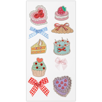 Patisserie 3D Toppers Stickers: Pack of 10 image number 1