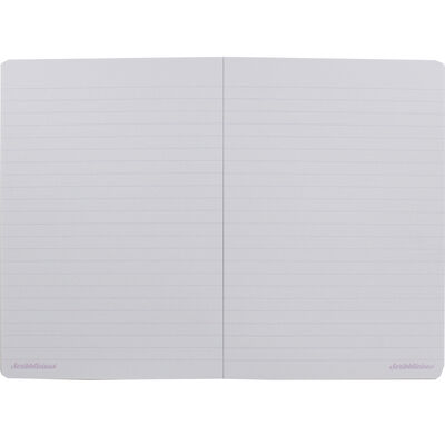 A5 Ombre Silver Lilac Glitter Lined Notebook image number 2