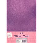 A4 Hot Pink Glitter Card: Pack of 10 image number 1