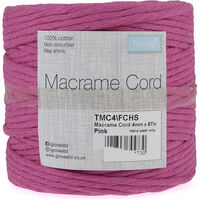 Trimits: Fuchsia Cotton Macrame Cord 87m x 4mm