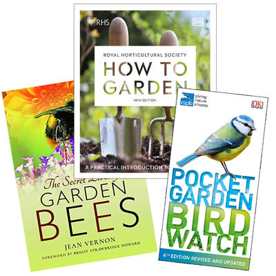The Secret Lives of Garden Bees, RSPB Pocket Garden Birdwatch & Royal Horticultural Society: How to Garden Bundle image number 1