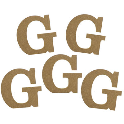 MDF Letter G: Pack of 5 image number 1