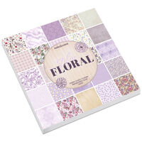 Lilac Floral Design Pad: 12 x 12 Inches