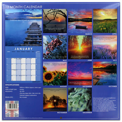 Psalms 2022 Square Calendar and Diary Set image number 4
