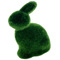Faux Fur Grass Easter Bunny