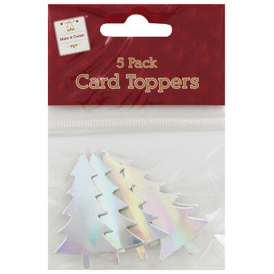 Iridescent Tree Card Toppers: Pack of 5 image number 1