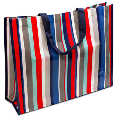 Vertical Stripe Reusable Shopping Bag image number 1