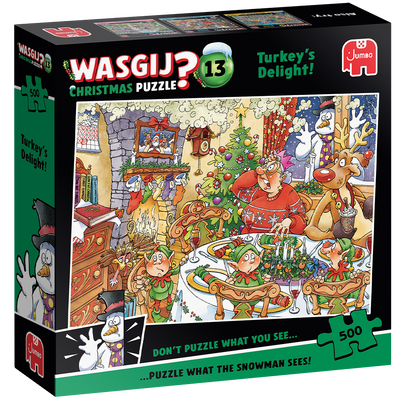 Wasgij Christmas Puzzle 13 Turkey’s Delight! 500 Piece Jigsaw Puzzle image number 1