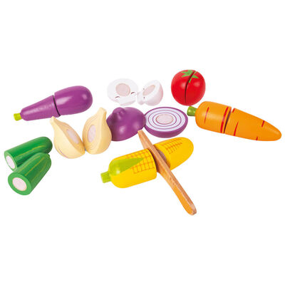 PlayWorks Wooden Vegetable Chopping Play Set image number 2