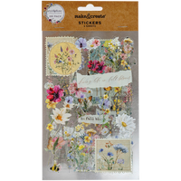 Wildflower Collection Clear Stickers: Pack of 100