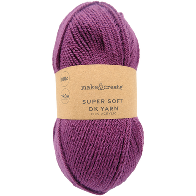 Super Soft DK Yarn: Deep Plum 100g image number 1